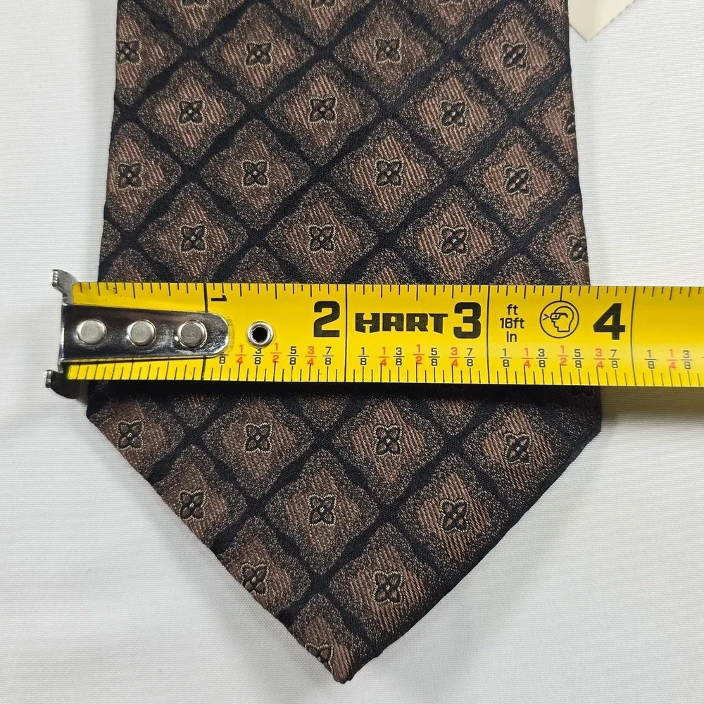 Arrow‎ Men's Silk Tie Lot of 2 Burgundy Gray Brown Geometric NWT